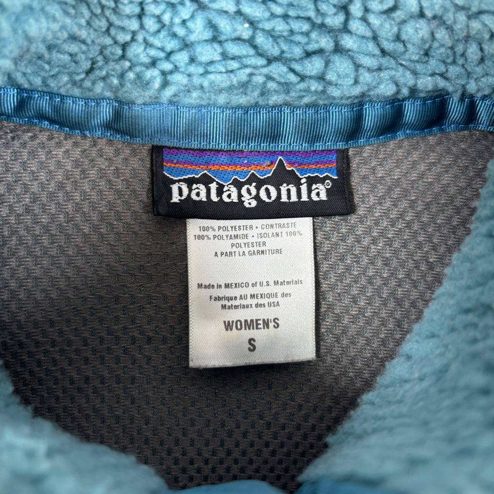 Patagonia Teal Deep Pile Retro-X Fleece Vest Women's Size Small 23080 - Picture 2 of 8